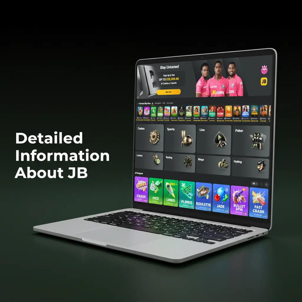 JB platform overview: 30+ sports, live betting, cashout, stats, secure 2FA, UPI payments, Android/iOS apps, licensed.