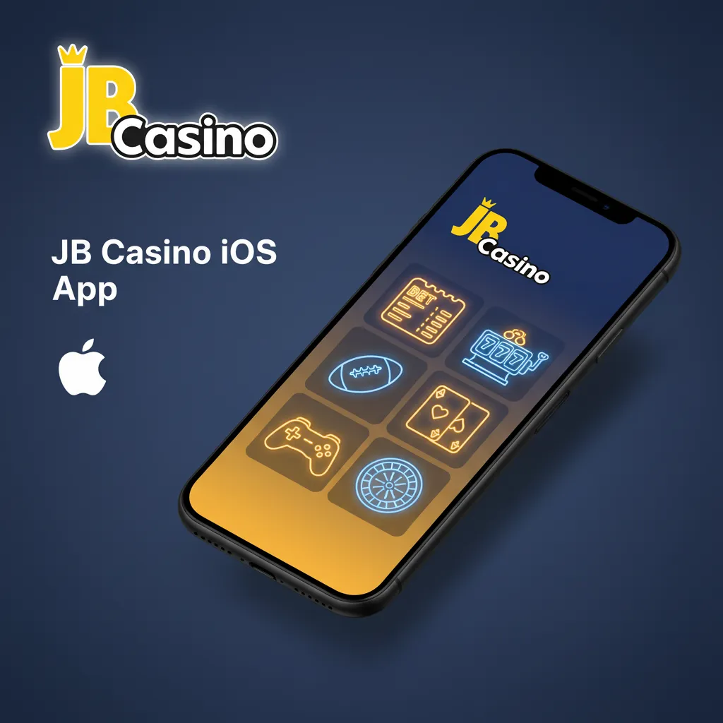 JB Casino iOS app for iPhone and iPad with live betting, slots, and live dealer; free install; requires iOS 12+.