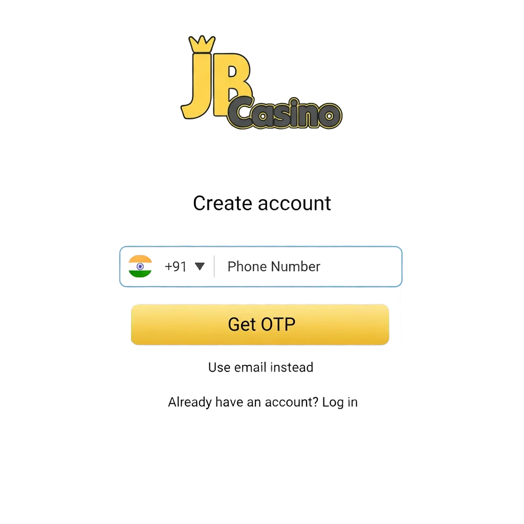JB registration, login, verification steps for India's casino and sports site; bonus, fast deposits, support, web or app