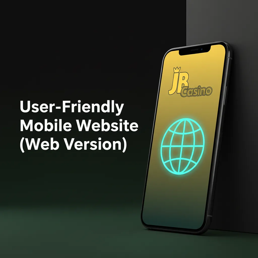 Smartphone showing casino mobile website with slots, live tables, deposits; no download; fast on 4G/Wi‑Fi; Android, iOS.