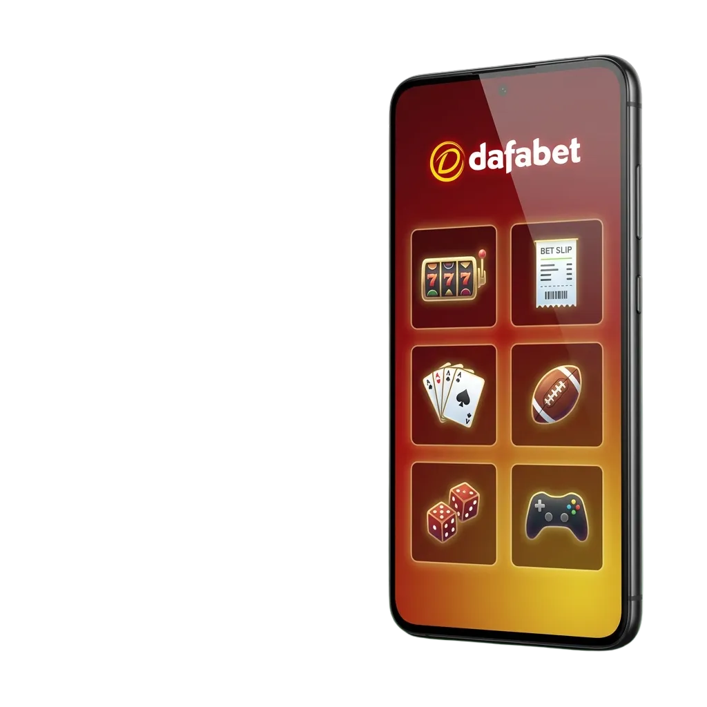 Dafabet Android app icon showing mobile betting and casino gaming platform available for free download
