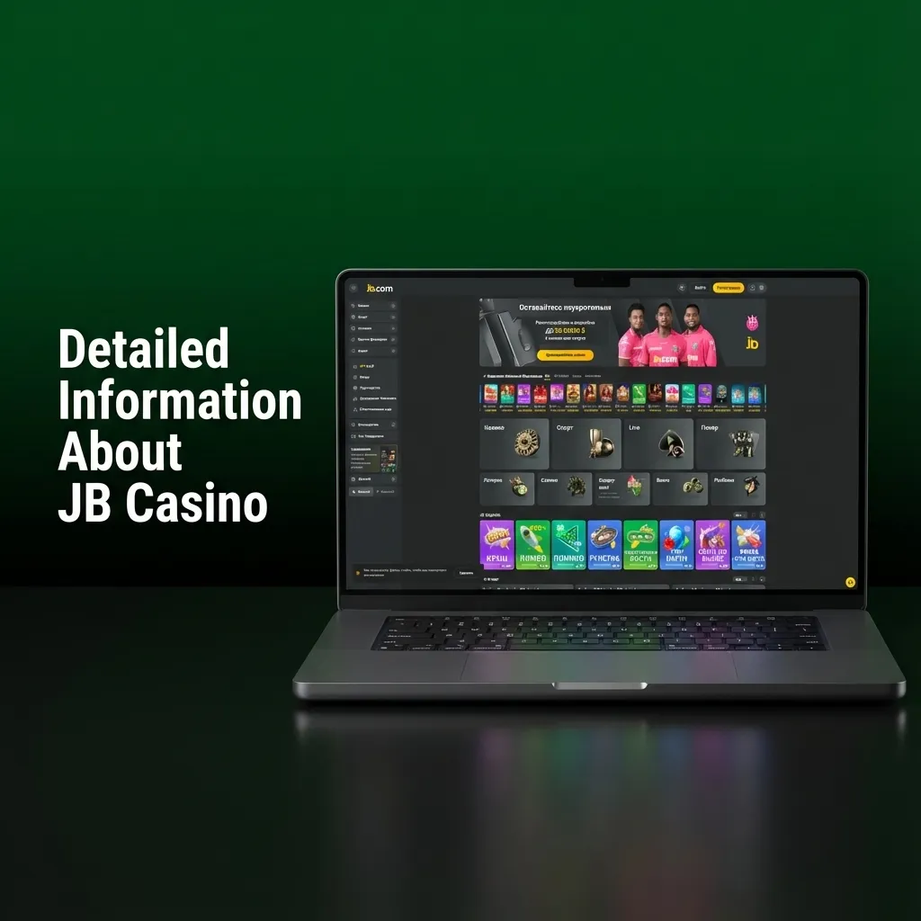 JB Casino platform interface showing sports betting options, security features, and mobile app access for Indian users
