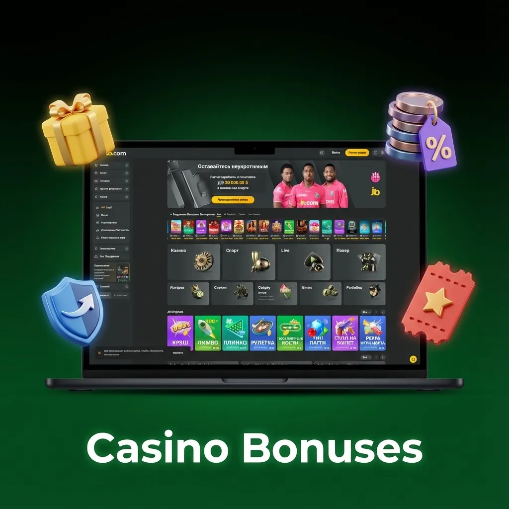 Casino promotions including weekly reload bonus, free spins, live dealer cashback, and slot tournaments with prizes.