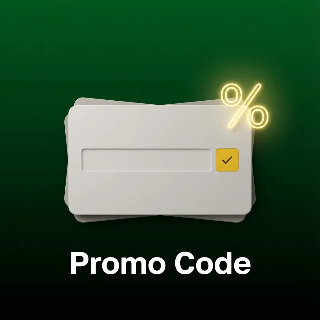 Person entering promo code on casino website to claim welcome bonus or sports betting offer