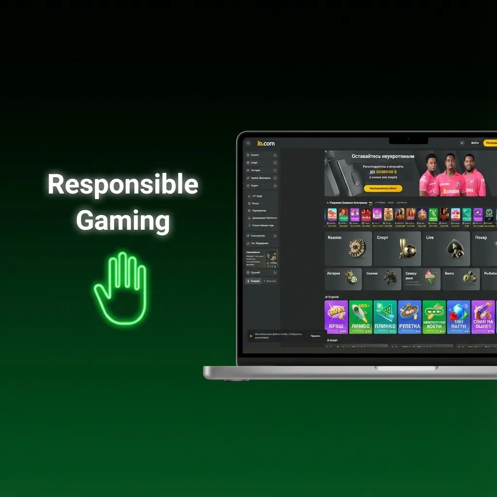 Platform offering responsible gaming tools including deposit limits, time reminders, self-exclusion, and support resources.
